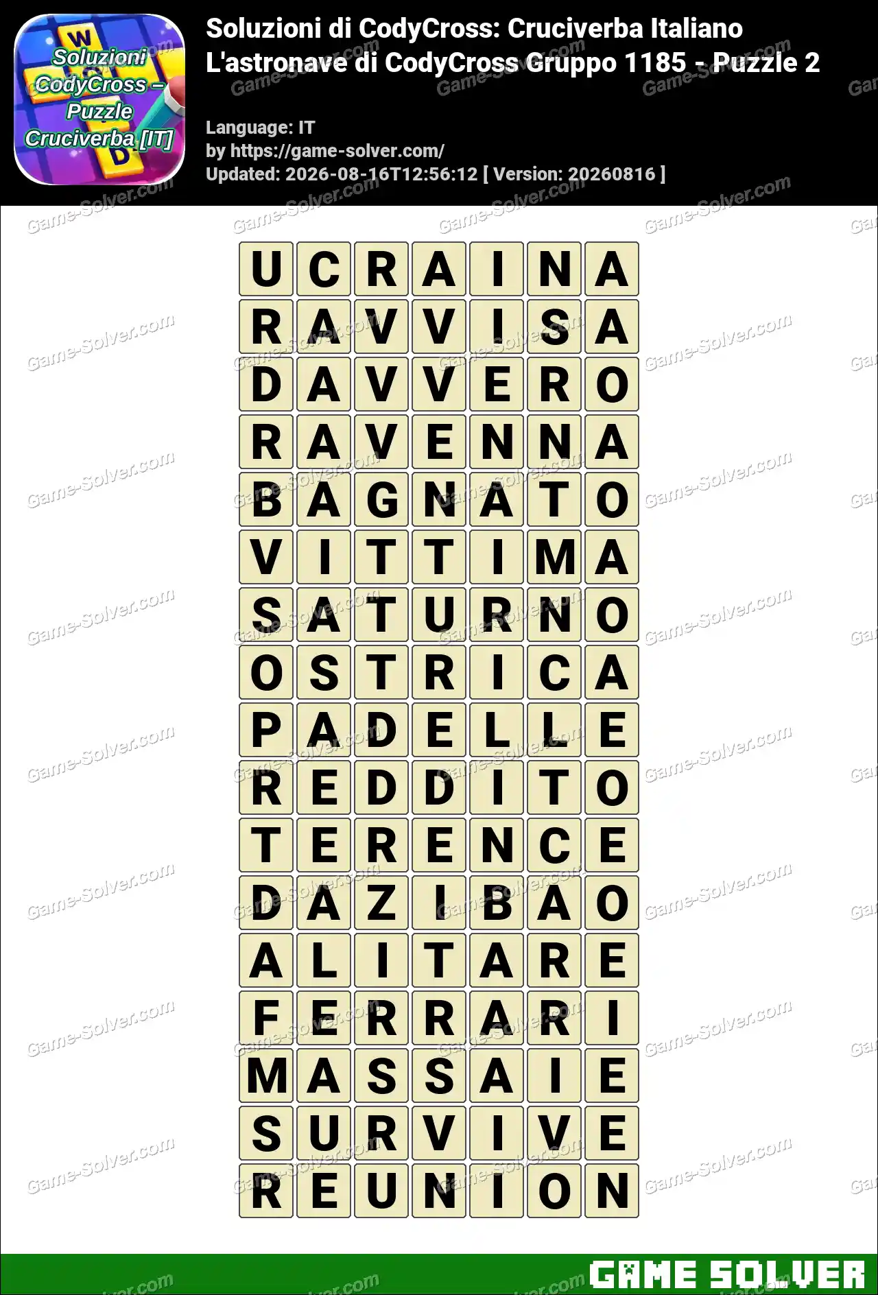 Soluzioni di CodyCross: Cruciverba Italiano L’astronave di CodyCross Gruppo 1185 – Puzzle 2